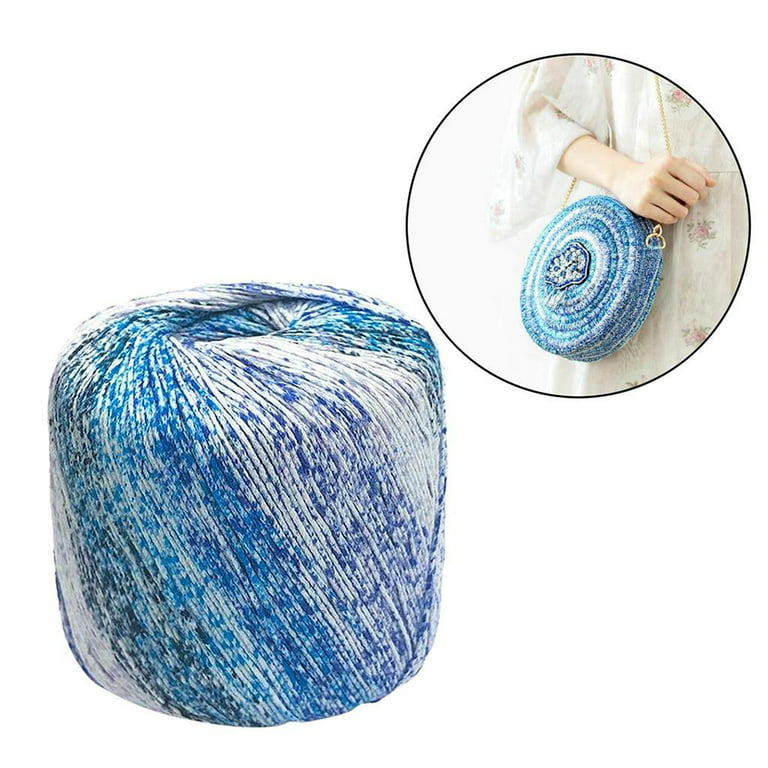 40g Mixed Colors Cotton Crochet Yarn Lot for Knitting Crafts DIY Crocheting  Blue 