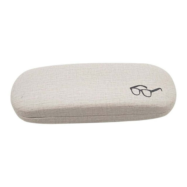 stanreset Portable Hard Linen Eye Glasses Case Sunglasses Protector Eyewear Storage Box White 1Set