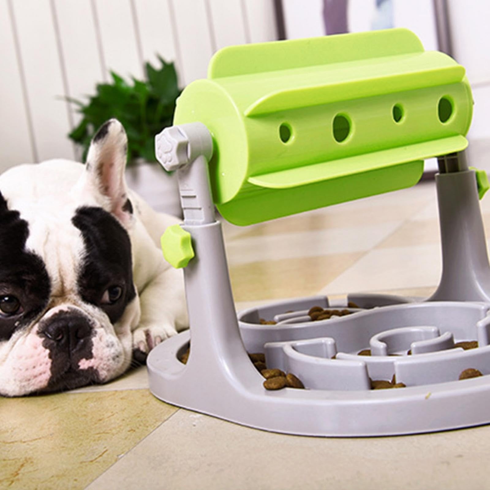 Pet Roller Slow Feeder Bowl Interactive Puzzle Dog Cat Slow Eating Bowl Anti Choke Roller Design Healthy Eating Pet Food Bowl for Dogs Cats Large Capacity