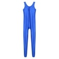 thumbnail image 6 of YIZYIF Mens Glossy One Piece Bodysuit Nightwear Sleeveless Solid Color Jumpsuit Fitness Workout Sportswear Blue M, 6 of 7