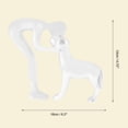 thumbnail image 5 of Unique Bargains Dog Statue Decorations Cute Dog Decor for Office Living Room Bedroom Home White, 5 of 7