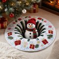 thumbnail image 2 of Visual Effect Round Christmas Rug, Snow Animals Non Skid Floor Mat, Washable Entryway Living Room Kitchen Decor, Holiday Winter Animal Doormat, 23.62x23.62 inch, 2 of 6