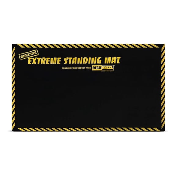 Anti Fatigue Mat 16x28 Inch - Standing Desk Mat for Work, Kitchen, Industrial Use - 1” Thick Safety Stripe Floor Mat