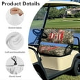 thumbnail image 6 of Yuyamidu Deer Golf Cart Seat Covers Full Set of 2 Camo Hunting Golf Cart Bench Seat Cover Back Rest Cover Protector Fits Most Club Cars Golf Carts, American Flag, 6 of 7