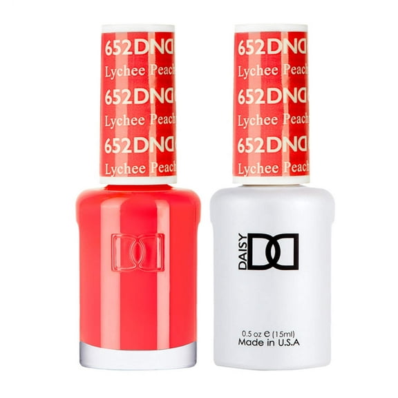 DND Nail Polish Gel & Matching Lacquer Set Duo 652 Lychee Peachy
