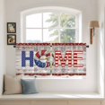 thumbnail image 2 of 4th of July Tier Curtains 24 Inch Length, Stars Striped Farmhouse American Flag Wood Grain Cafe Short Curtains for Bathroom Sink, Small Kitchen Curtain Light Filtering Drapes 2 Panels 27.5"Wx24"L, 2 of 8