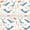 Blue White Orange, variant on Manfei Cartoon Ocean Shower Curtain 72Wx72L, Kawaii Whale Shark Bathroom Curtain, Bright Blue