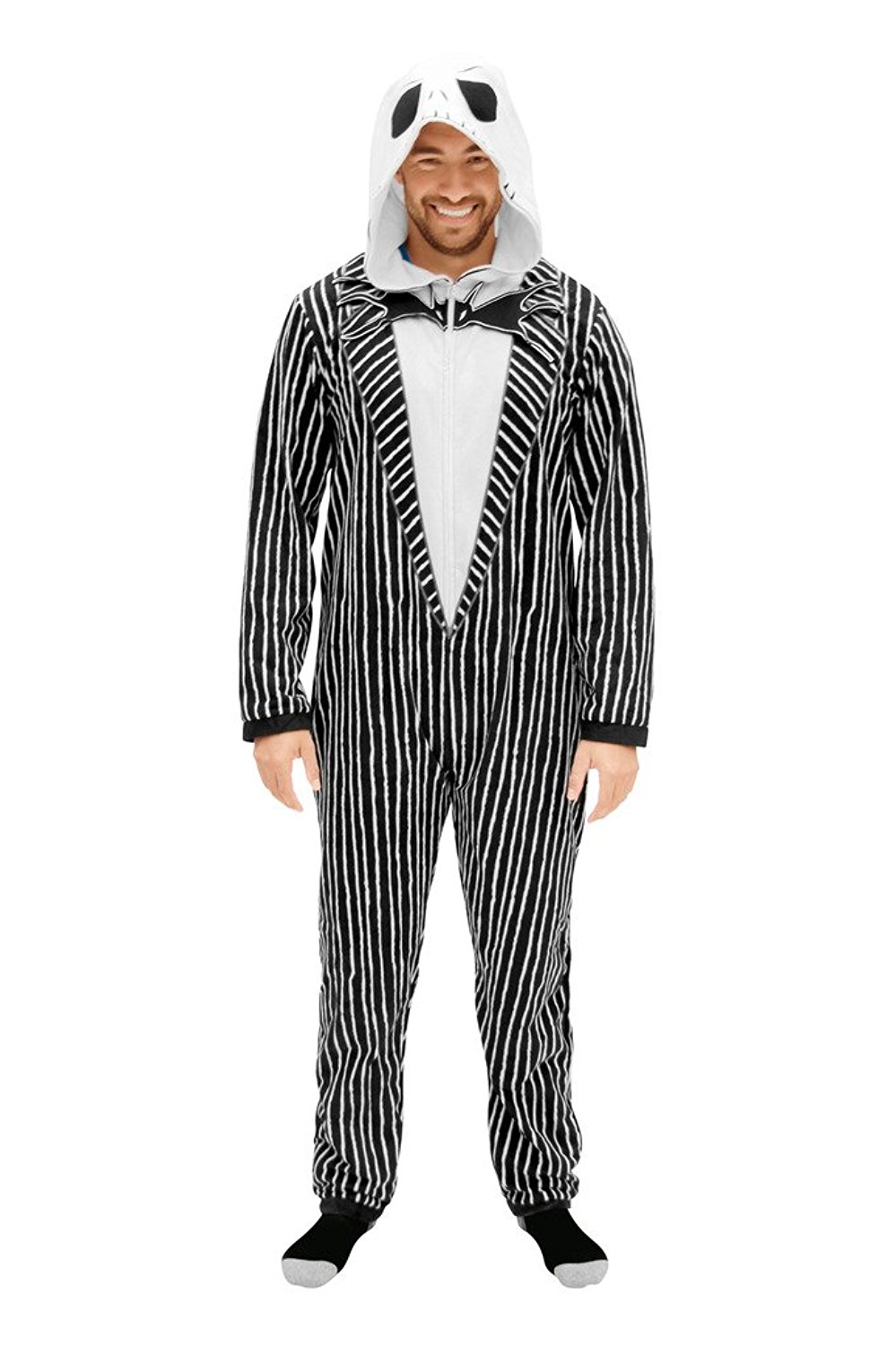 The Nightmare Before Christmas Jack Adult Union Suit with Hood