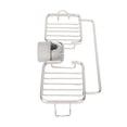 thumbnail image 1 of Faucet Storage Rack,With Towel Bar Aluminum Plastic Two Containers Suitable For Kitchen Bathroom Sponge Rag, 1 of 8