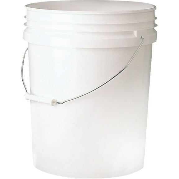 LEAKTITE 5GLSKD 5-Gallon lon White Plastic Pail