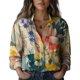 thumbnail image 1 of Blusa Domirica Business Shirts para mujer, talla grande, floral, XL, 1 of 2