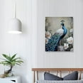 thumbnail image 3 of COMIO Peacock Decor Wall Art Peacock Pictures Bathroom Decor Peacock Canvas Print Framed Modern Painting Artwork For Kitchen Bedroom Bathroom Living Room, 3 of 4