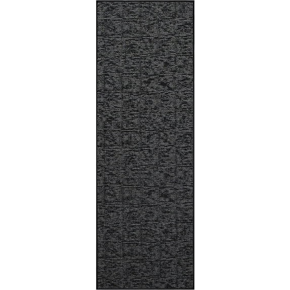 Indoor Outdoor custom size area rugs made in USA comes in Ten colors and Nine shapes rectangular,round,square,runners,oval,hexagon,octagon,half round - Black, 5' x 14' Area Rugs