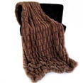 thumbnail image 1 of Plutus Brown Plush Pelt Faux Fur Luxury Throw Blanket, 1 of 1