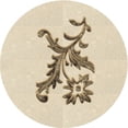 thumbnail image 1 of Ahgly Company Machine Washable Indoor Round Transitional Moccasin Beige Area Rugs, 4' Round, 1 of 7