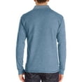 thumbnail image 2 of Arvbitana Men's Long Sleeve T-shirt Solid Color Long Sleeve Lightweight Shirts Front Buttons Lapel Neck Tops Casual Slim Fit Pullovers for Office Streetwear, 2 of 5