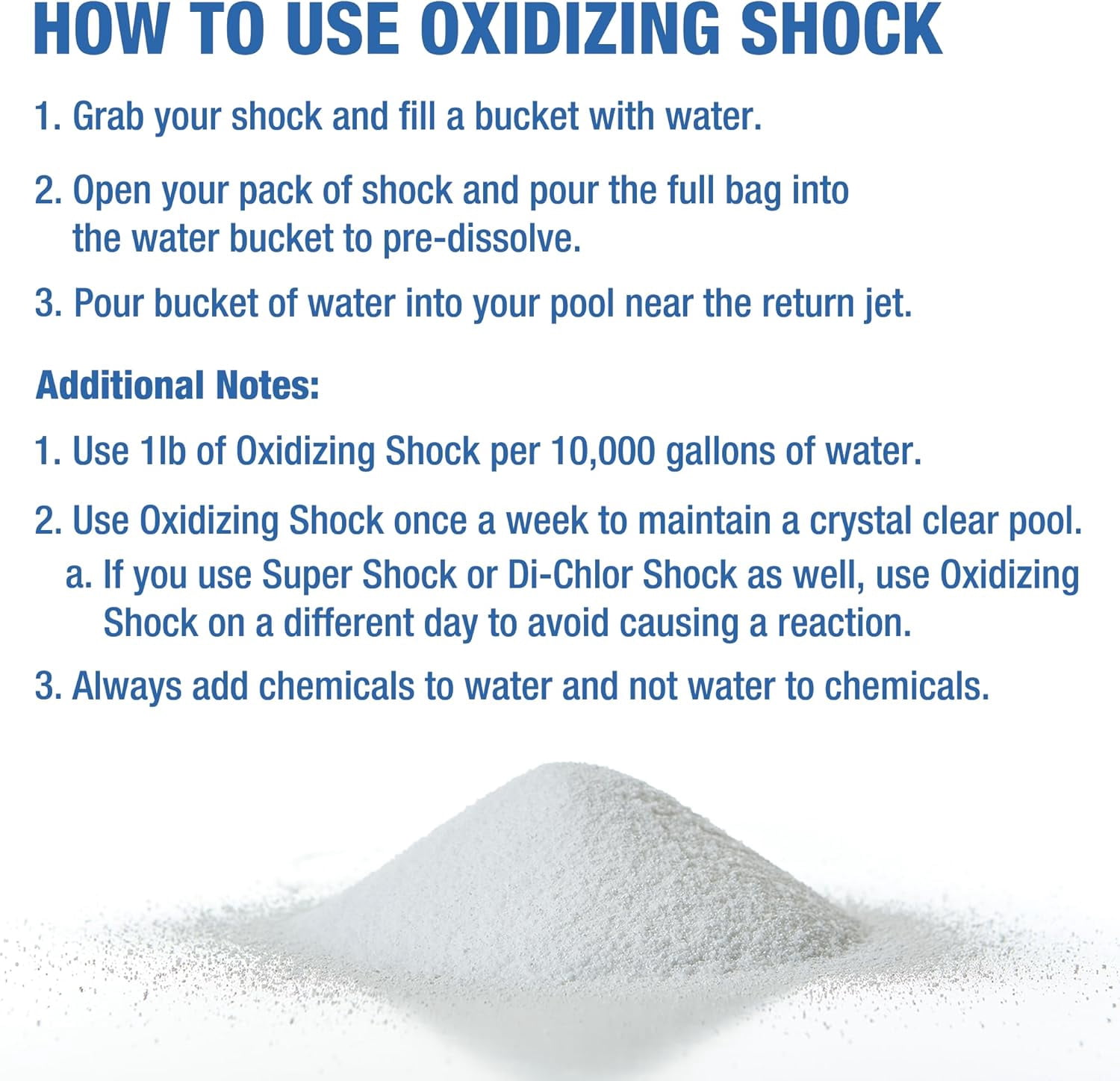 Doheny’s Non-Chlorine Pool Shock for Swimming Pools, Fast-Dissolving Oxidizing Treatment, Removes Chloramines, Swim Ready in 15 Minutes, 12 x 1-lb Bags (12 lb Total)