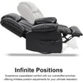 thumbnail image 3 of Oversized Massage Recliner Chair with Heat, 360° Swivel Rocker Recliner for Adults, Cat Scratch Resistant Fabric Single Lounge Chair with Storage Armrest for Living Room Bedroom, 3 of 9