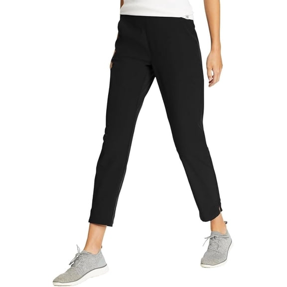 Eddie Bauer Capri Pants for Women with Side Zipprer Cargo Pocket - Women's Hiking Pants with Belt Loop - Ripstop Capri Blue, 4