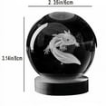 thumbnail image 5 of MyArtWe 3D Axolotl Crystal Ball Night Light Colorful Desktop Table Lamp, 5 of 7