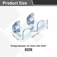 thumbnail image 2 of Clamp de Doble Cuerda Uxcell, (8 Pcs), Clip de Acero al Carbono para Cuerdas de 3/8 a 15/32 Pulgadas, 2 of 7