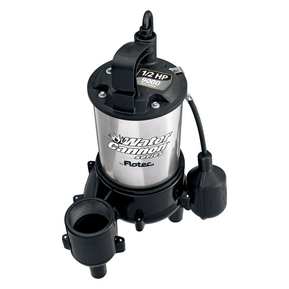Flotec Water Cannon Series 1/2 hp 9000 gph Stainless Steel Submersible