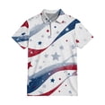 thumbnail image 3 of Men's USA 250th Anniversary Patriotic Stars Polo Shirt American Flag Style Casual Short Sleeve America 250 Merchandise, 3 of 6