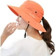 thumbnail image 1 of Women's Summer Mesh Wide Brim Sun UV Protection Hat with Ponytail Hole, 1 of 7