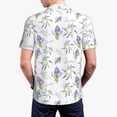 thumbnail image 4 of Balery Lavender Flowers Printed Men’s Short Sleeve Polo Shirt, Midweight Men's Shirt,Golf Polo shirts -4X-Large, 4 of 9