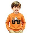 thumbnail image 4 of Cute Halloween Sweatshirts For Big Boys Ghost Pumpkin Print Shirt Crewneck Long Sleeve Tops Preppy Pullover Kids Clothes Size 9-10T, 4 of 4