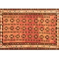 thumbnail image 1 of Ahgly Company Indoor Rectangle Abstract Orange Contemporary Area Rugs, 5' x 7', 1 of 1