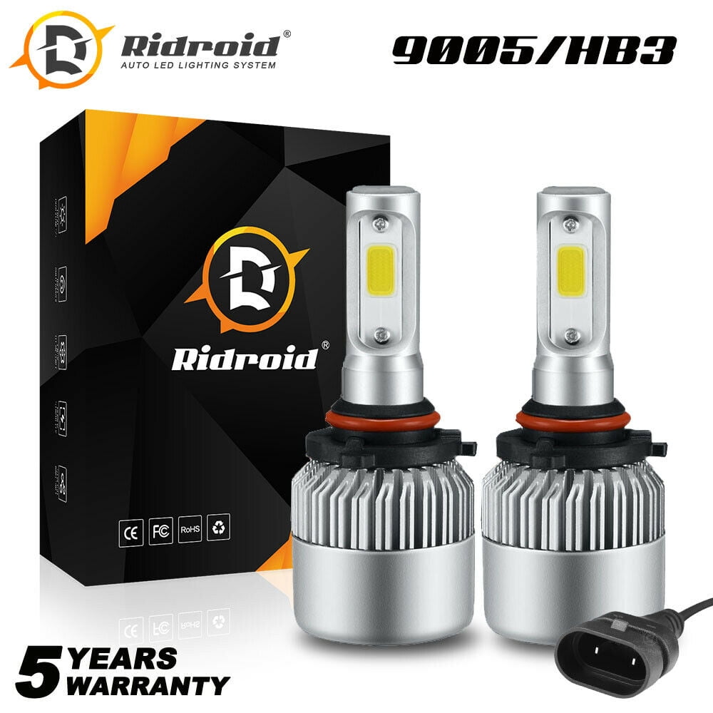 9005 HB3 6000K 120W 12000LM 4-Sides LED High Beam Headlight Kit White Bulbs Pair 