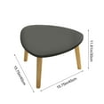 thumbnail image 3 of Modern Triangle Coffee Table - 15.75x15.75x11.81in Unique Funky Wood Coffee Tables for Living Room, Round Corner Table for Patio Office Balcony Natural(Black), 3 of 6