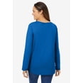 thumbnail image 2 of Woman Within Plus Size Perfect Long-Sleeve V-Neck Tee, 2 of 6