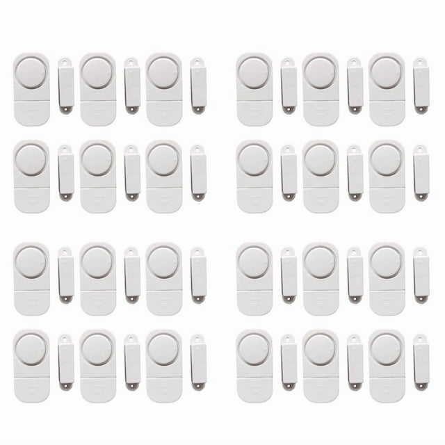 24Sets Wireless Anti Theft Apartment Burglar Alert Door Alarm Window for Home Security DIY Magnetic Sensor