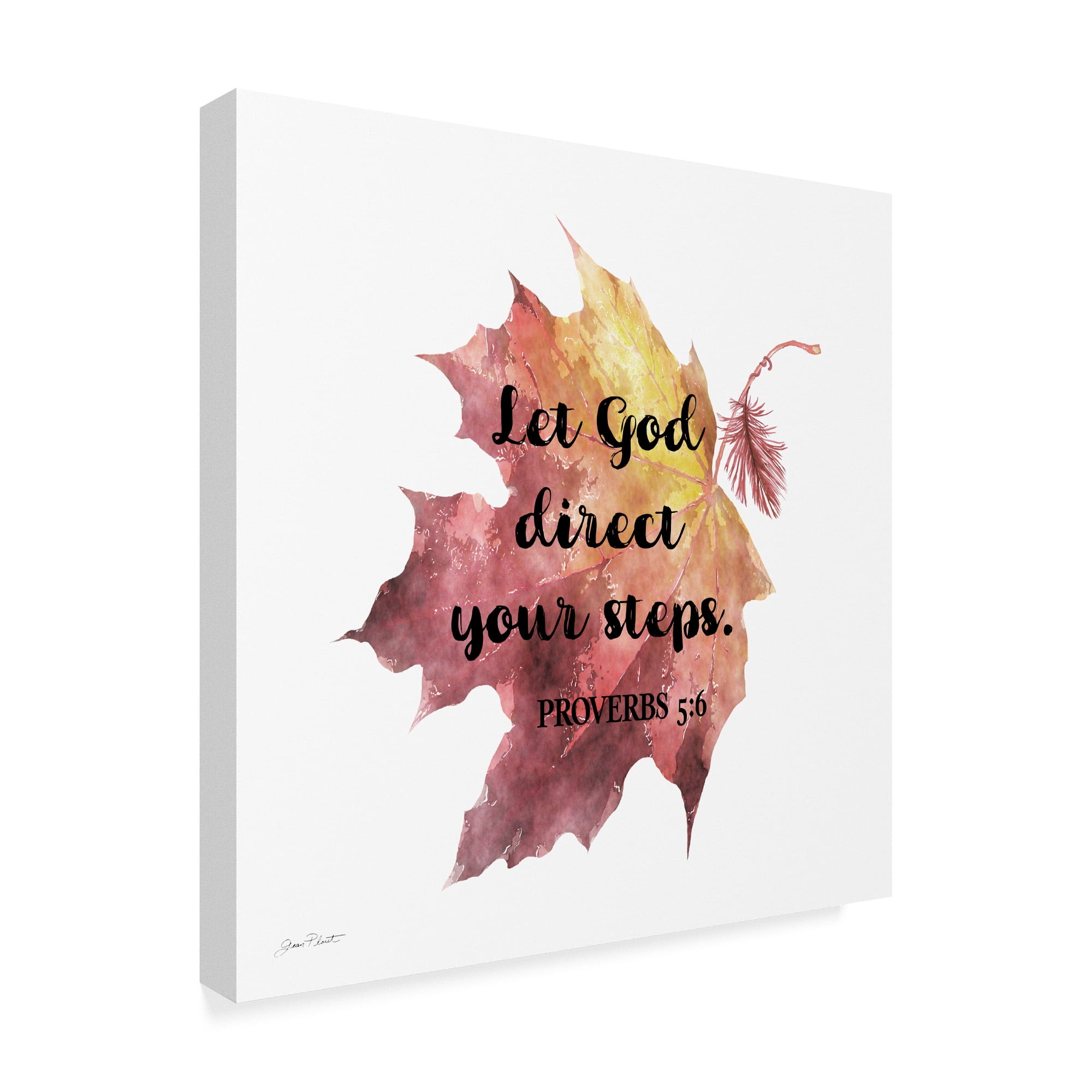 Trademark Fine Art 'Scripture Leaf 4' Canvas Art by Jean Plout