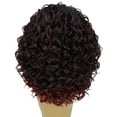 thumbnail image 4 of LUXLUXE Oya Curly 14.5 Inch Long 4X4 Hand-Tied Lace Front Wig, Heat Resistant Fiber, 20+ Shades of Natural, Dip Dyed, & Blended Colors (#BX991 - Deep Red over Medium Red), 4 of 8