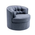 thumbnail image 5 of Wulawindy 33” Wide Swivel Barrel Chair Comfy Tufted Back Accent Round Barrel Chair Leisure Chair for Living Room, Bedroom, Hotel, 5 of 7