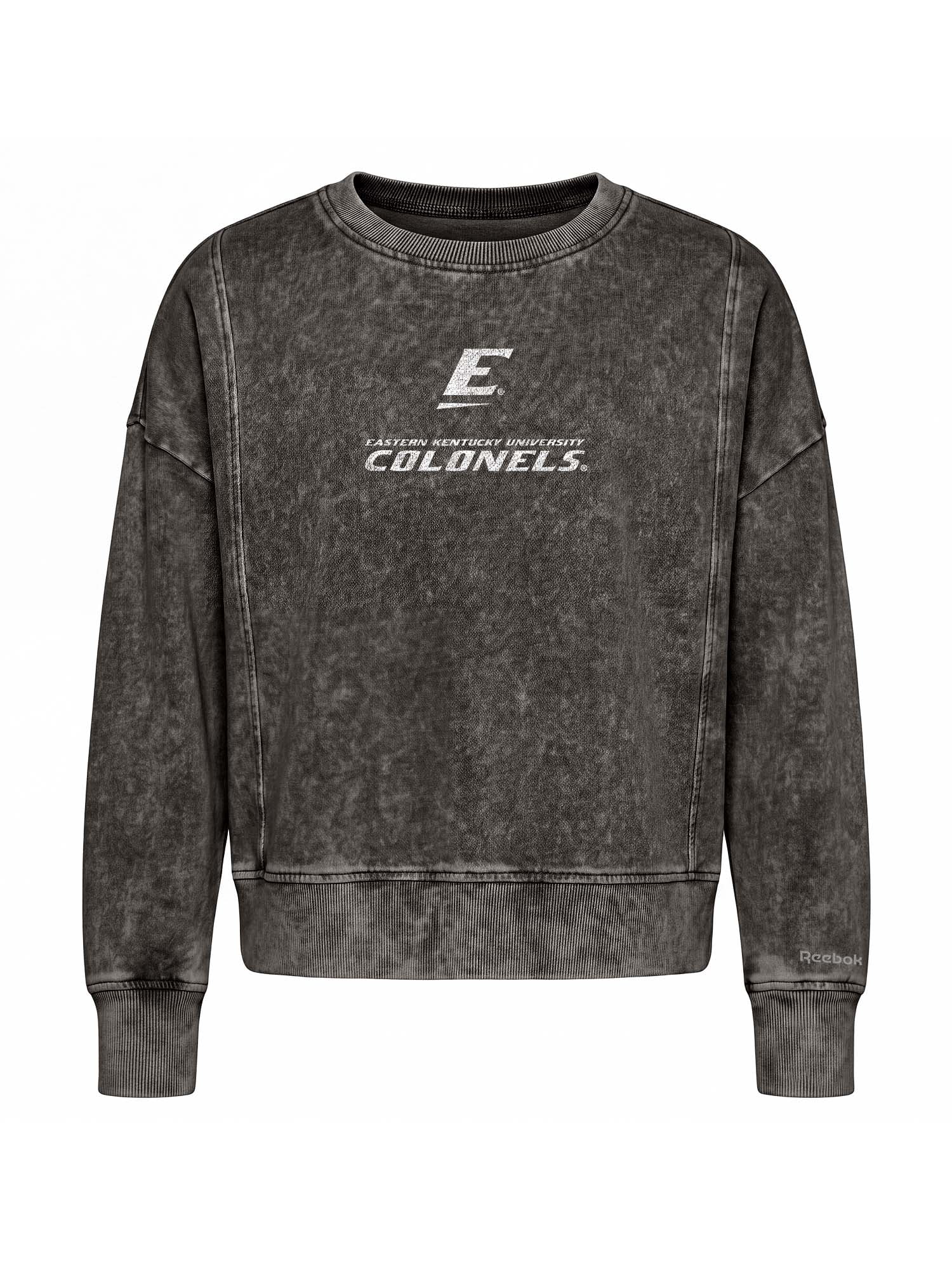 Eastern Kentucky Colonels Reebok Womens Denim Wash Crew Neck Sweatshirt