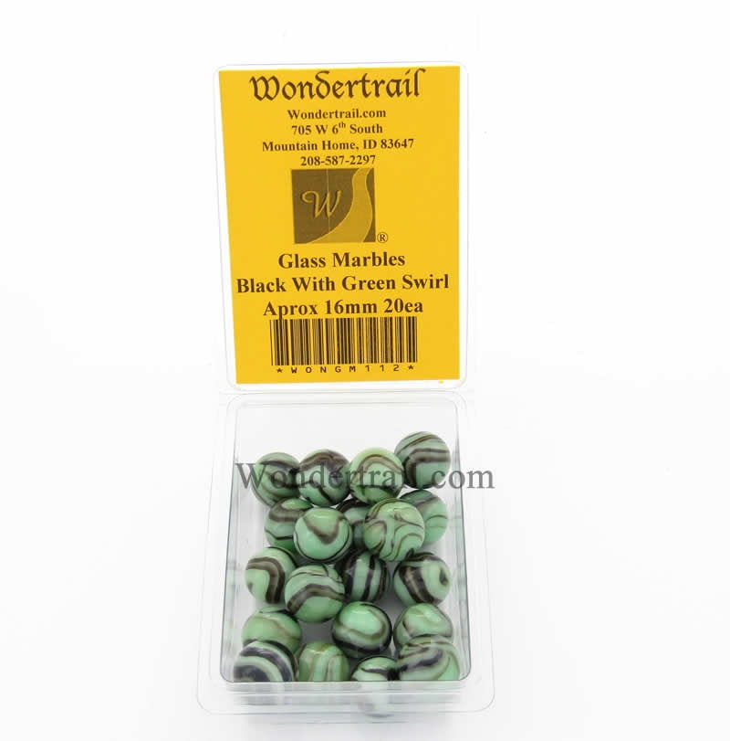 GLASS MARBLE "GREEN APPLE" 22mm SHOOTER 