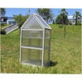 thumbnail image 5 of Adjustable Mini Greenhouse Outdoor Indoor Use, Wood Plant Stand with Metal Frame, Gray Tiered Shelves for Garden Patio Balcony, Compact House for Plants Herbs Veggies, 5 of 8