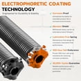 thumbnail image 4 of Buck Pair of 2" Heavy Duty Garage Door Torsion Springs Set with Non-Slip Winding Bar & Gloves - High Precision Replacement with Electrophoresis Black Coating, Minimum 20,000 Cycles (0.243x2''x34''), 4 of 7