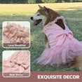 thumbnail image 4 of HQREA Luxury Dog Tulle Dress- Extra Large, Princess Wedding Tutu Skirt with Flower Bowknot for Female Dogs, 4 of 7