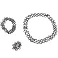thumbnail image 1 of Conjunto de Collar y Pulsera elásticos Yashi con gargantilla de tatuaje bohemio vintage Negro Talla única, 1 of 5