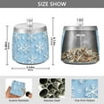 thumbnail image 2 of Yayeee Ashtray with Lid for Cigarette Smokeless Stainless Steel Home Ash Holder, Blue Snowflake, 2 of 7