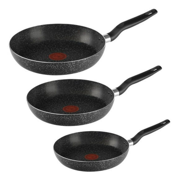 Juego 3 Sartenes T-fal 20 24 26 Aluminio Antiadherente Stone
