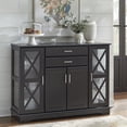 thumbnail image 4 of Simple Living  Kendall Modern Farmhouse Buffet/Sideboard Walnut Walnut Finish, 4 of 5