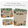 thumbnail image 3 of Inkdotpot Set Of 30Jungle Animals Rustic Baby Shower Invitations-Diaper Raffle Tickets And Baby Shower Book Request Cards Gender Neutral Invites Its A Boy Its A Girl, 3 of 8
