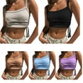 thumbnail image 4 of Minnieouse Tops cortos sexis para mujer, ropa de vendaje de cuello cuadrado sin mangas para senderismo y viaje, ropa deportiva de estilo informal, ropa para Prendas para la parte del cuerpo Caqui XXL Minnieouse AP011581-15, 4 of 6