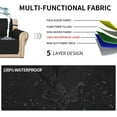 thumbnail image 4 of Easy-Going Non-Slip Sofa Slipcover Waterproof Couch Cover Pet Cover in Home, Oversized sofa, Black, 4 of 5